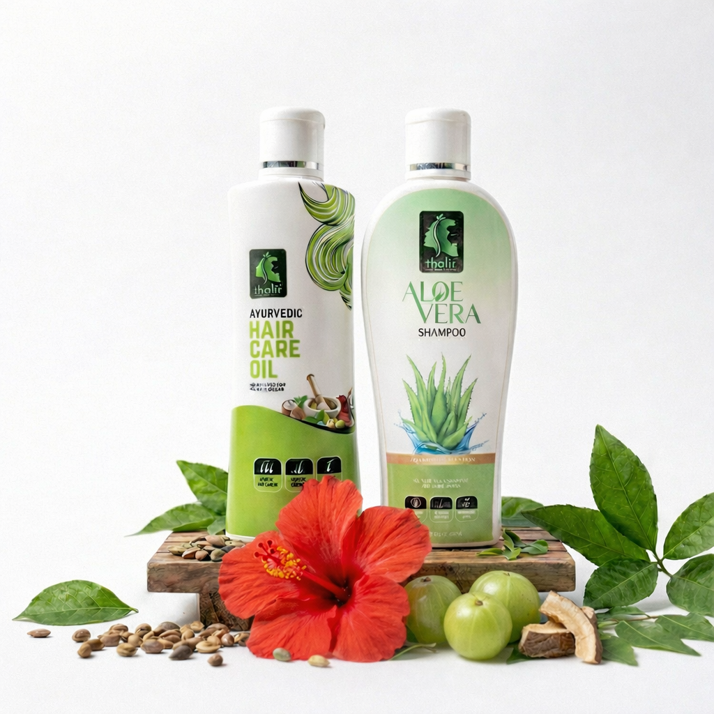 Thalir Healthy Hair Care Duo For Hair Growth | Hair Strengthening | Hairfall Reduction | Dandruff Control